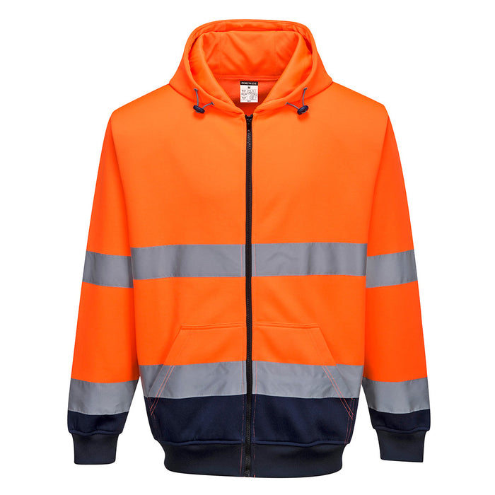 Hi-Vis Two-Tone Zipped Hoody