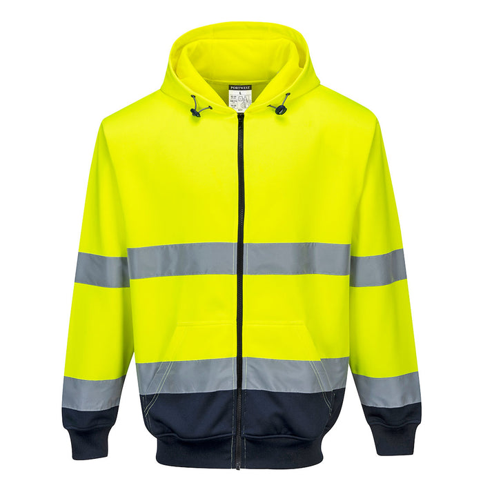 Hi-Vis Two-Tone Zipped Hoody