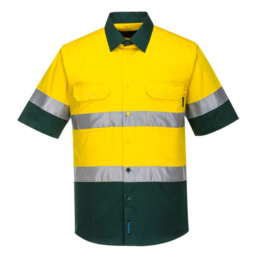 Hi-Vis Two Tone Lightweight Short Sleeve Shirt with Tape