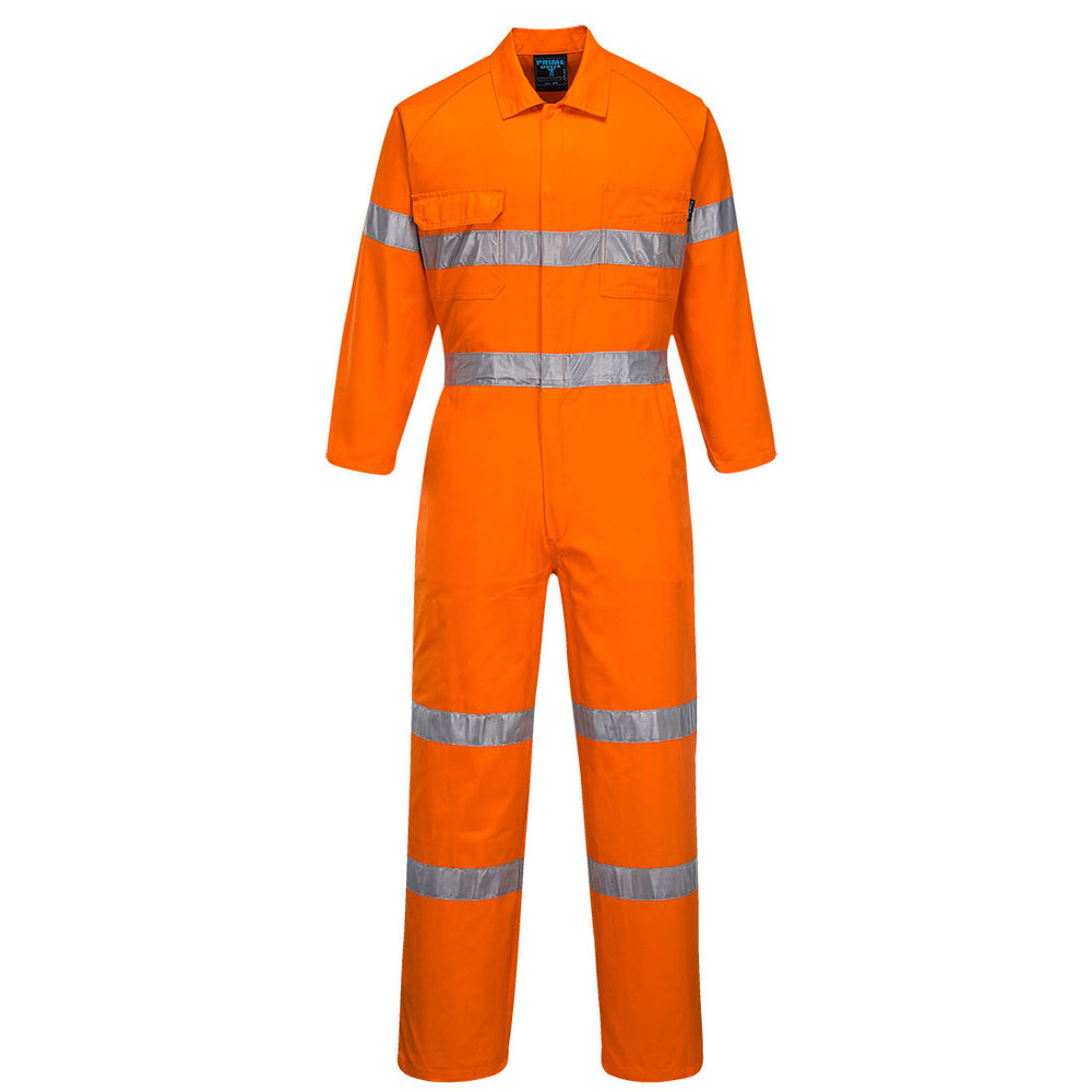 Lightweight Orange Coveralls with Tape