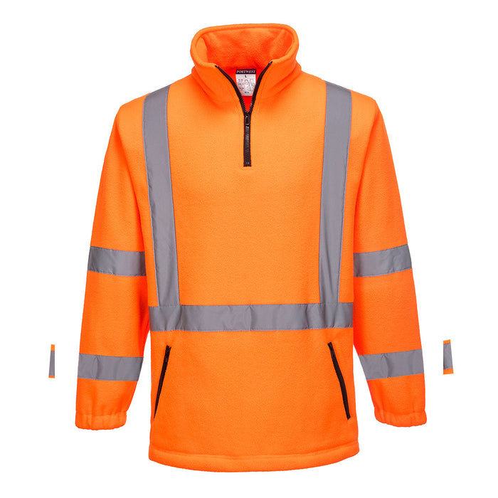 Hi-Vis X Back 1/4 Zip Polar Fleece