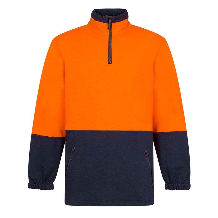 Hi-Vis Contrast 1/4 Zip Class D Brush Fleece