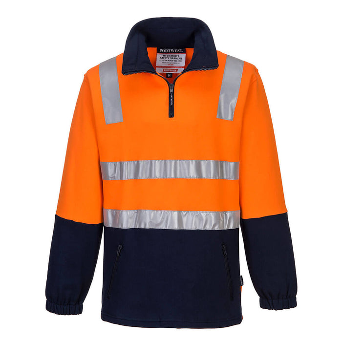 Hi-Vis Contrast 1/4 Zip Brush Fleece