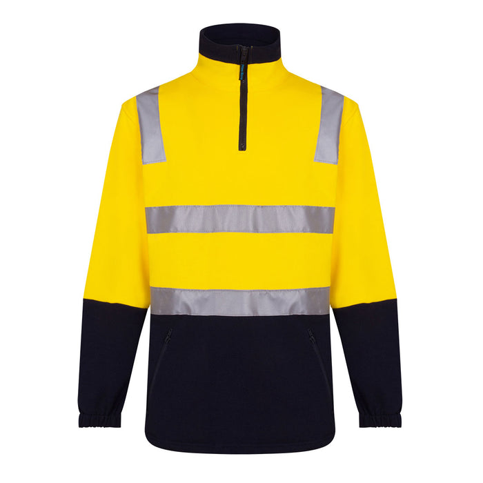 Hi-Vis Contrast 1/4 Zip Brush Fleece