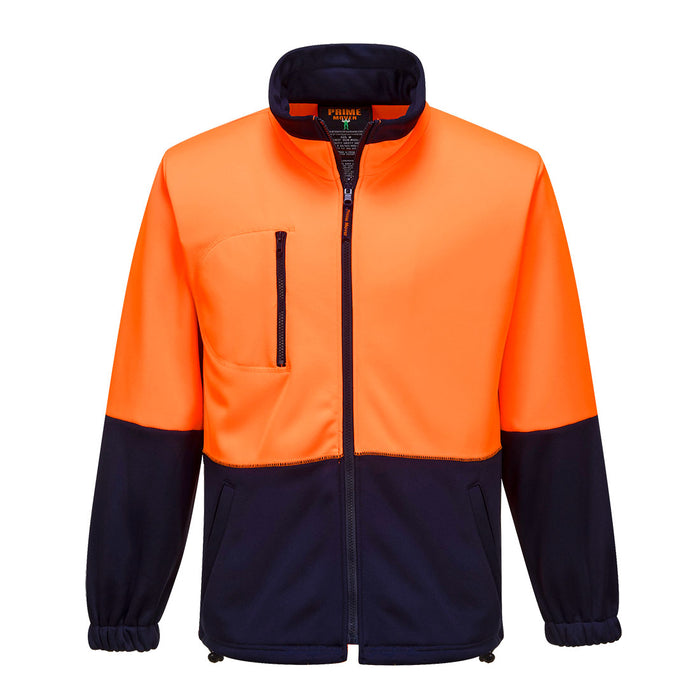 Hi-Vis Water Repellent Contrast Zipped Class D Brush Fleece