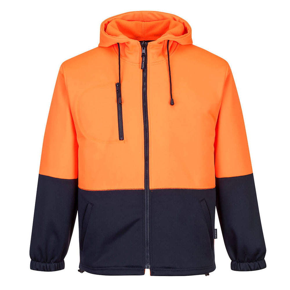 Hi-Vis Water Repellent Contrast Zipped Class D Hoodie