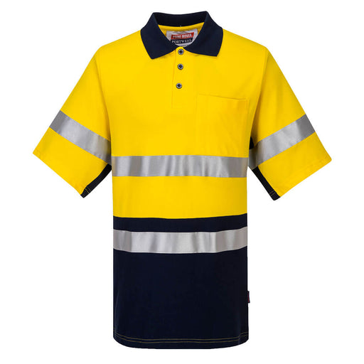 Short Sleeve Cotton Pique Polo with Tape