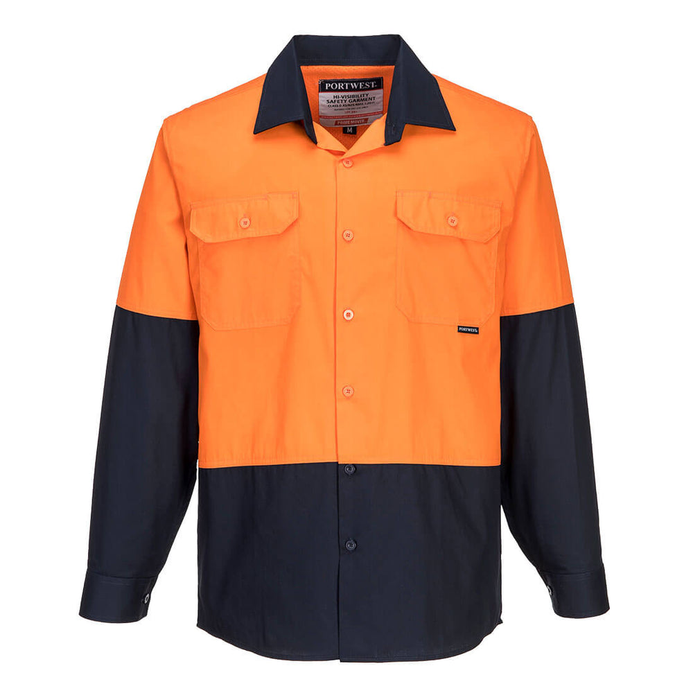 Hi-Vis Two Tone Lightweight Long Sleeve Shirt