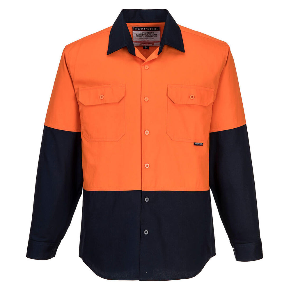 Hi-Vis Two Tone Regular Weight Long Sleeve Shirt