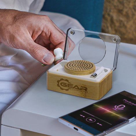 Bamboo Wireless Speaker & Earbud Set