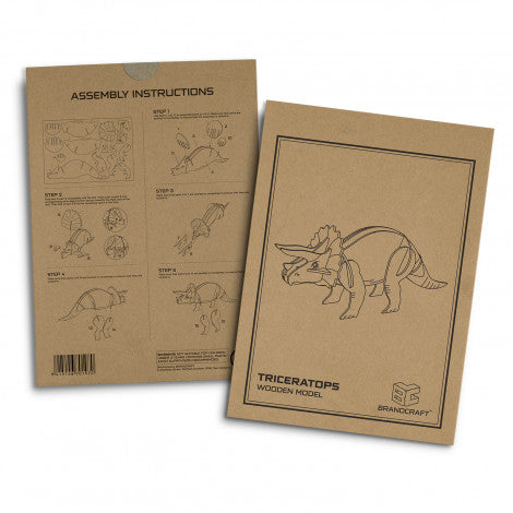 BRANDCRAFT Triceratops Wooden Model