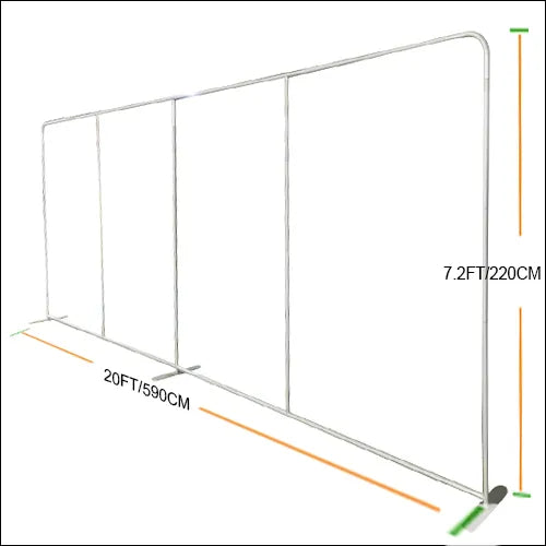 single side graphic + aluminium
stand (20FT/6M)