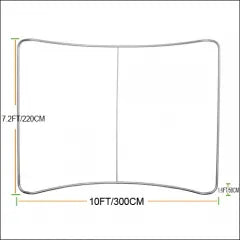 10FT/300CM(W) Curve Tension Fabric Display