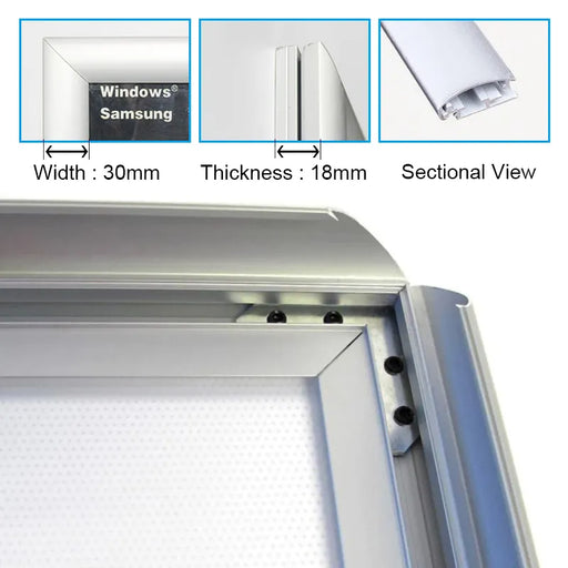 Flip Slim LED Light Box Single Side (18mm)