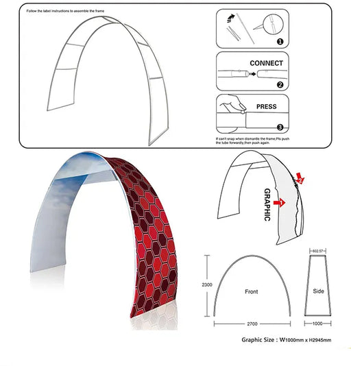 Tension Fabric Curve Arch